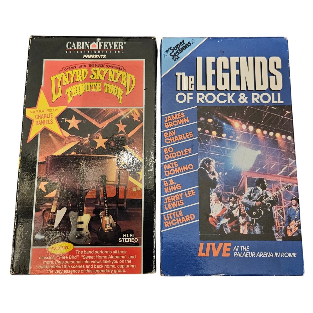 Lynyrd Skynyrd Tribute‎ Tour & Legends of Rock & Roll VHS Tape Lot